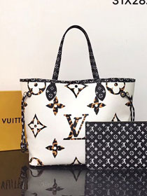 2020 louis vuitton original monogram neverfull mm M44716 white