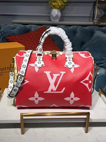 2020 louis vuitton original monogram speedy 30 M44572 red&pink