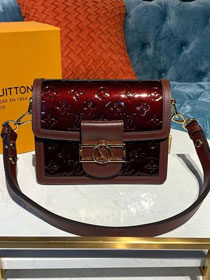 2020 louis vuitton original monogram vernis mini dauphine m44580 burgundy