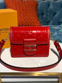2020 louis vuitton original monogram vernis mini dauphine m44580 red