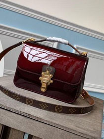 2020 louis vuitton original patent calfskin cherrywood BB handbag M52686 burgundy