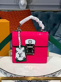 2020 louis vuitton original vernis leather spring street bag M90454 rose red