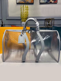 2019 louis vuitton transparent PVC Keepall 50 M44474 white
