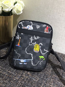 2020 Louis vuitton original damier graphite danube slim PM M43677 black