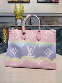 2020 Louis vuitton original monogram canvas escale onthego gm M45119 pastel