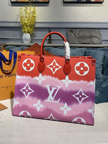 2020 Louis vuitton original monogram canvas escale onthego gm M45121 rouge