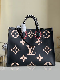 2021 Louis vuitton original monogram giant calfskin onthego gm m45373 black