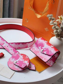 2020 louis vuitton monogram daily multi pocket 30mm belt M0253Y rouge