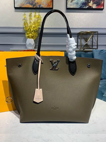 2021 louis vuitton original calfskin lockme cabas tote M55237 khaki