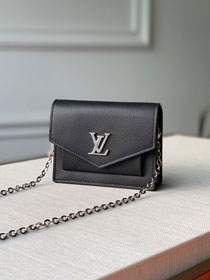2020 louis vuitton original calfskin mini mylockme chain pochette M69183 black