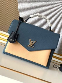 2020 louis vuitton original calfskin mylockme bag M55323 blue&beige
