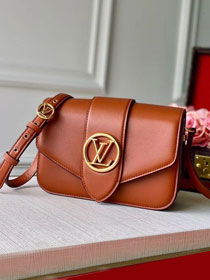 2020 louis vuitton original calfskin pont 9 bag M55946 brown