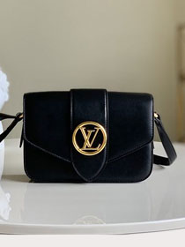 2020 louis vuitton original calfskin pont 9 bag M55948 black