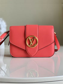 2020 louis vuitton original calfskin pont 9 bag M55949 hot pink
