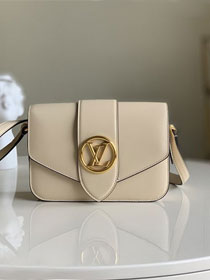 2020 louis vuitton original calfskin pont 9 bag M55950 beige