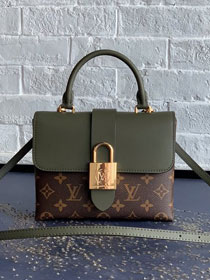 2020 louis vuitton original calfskin&monogram locky bb M44797 laurier green