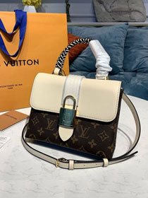 2020 louis vuitton original calfskin&monogram locky bb M45155 white