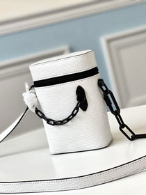 2020 louis vuitton original epi leather mini bucket bag M61112 white