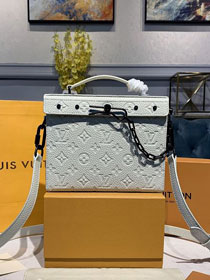 2020 louis vuitton original monogram calfskin mini soft trunk M61117 white