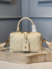 2020 louis vuitton original monogram calfskin top handle bag M56319 white