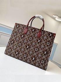 2020 louis vuitton original monogram canvas onthego tote bag gm m44570 coffee