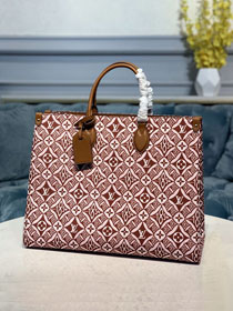 2021 louis vuitton original 1854 textile onthego tote bag gm m57185 bordeaux
