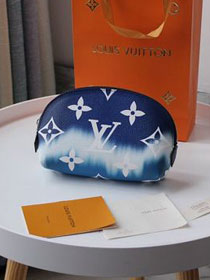 2020 louis vuitton original monogram cosmetic pouch M69138 blue