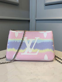 2020 louis vuitton original monogram double zip pochette M69124 pastel