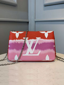 2020 louis vuitton original monogram double zip pochette M69124 rouge