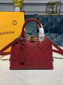 2020 louis vuitton original monogram empreinte leather alma BB M44866 cherry berry
