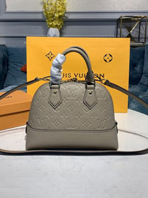 2020 louis vuitton original monogram empreinte leather alma BB M44866 grey