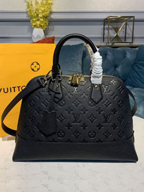 2020 louis vuitton original monogram empreinte leather alma pm M44832 black