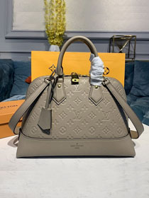 2020 louis vuitton original monogram empreinte leather alma pm M44832 grey