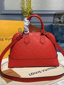 2020 louis vuitton original monogram empreinte leather alma pm M44832 red
