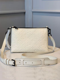 2020 louis vuitton original monogram empreinte triangle messenger bag m55927 white