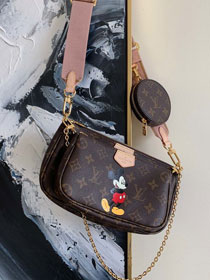 2020 louis vuitton original monogram multi pochette M44814 pink