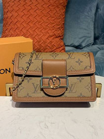 2020 louis vuitton original monogram reverse dauphine chain wallet M68744