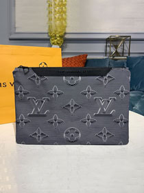 2020 louis vuitton original textile reversible pouch M68777 black