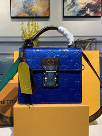 2020 louis vuitton original vernis leather spring street bag m90374 blue