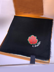 2020 louis vuitton top quality cashmere scarf L410 black