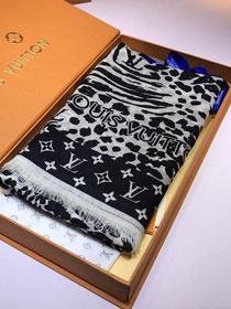 2020 louis vuitton top quality cashmere scarf L417 black