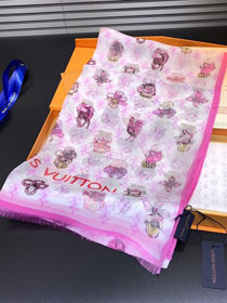 2020 louis vuitton top quality cashmere scarf L422 pink