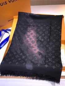 2020 louis vuitton top quality cashmere scarf L433 black