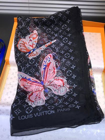 2020 louis vuitton top quality cashmere scarf L434 black