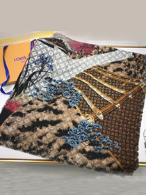 2020 louis vuitton top quality cashmere scarf L438 coffee&black