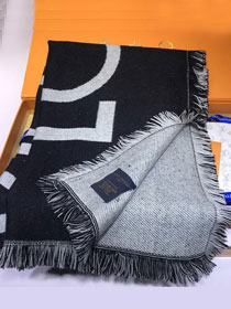 2020 louis vuitton top quality cashmere scarf L444 black
