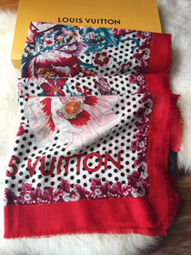 2020 louis vuitton top quality cashmere scarf L446 red