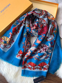 2020 louis vuitton top quality cashmere scarf L447 blue