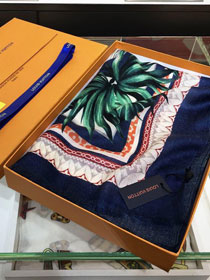 2020 louis vuitton top quality cashmere scarf L450 blue