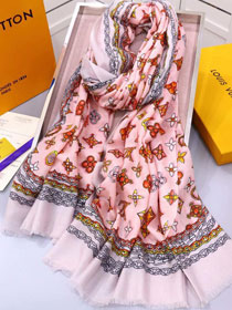 2020 louis vuitton top quality cashmere scarf L460 pink